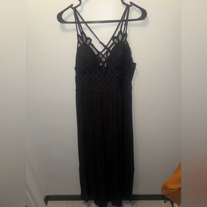 Baltic Born Black Lace Maxi Dress